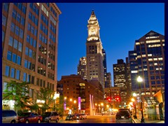 Custom House at night